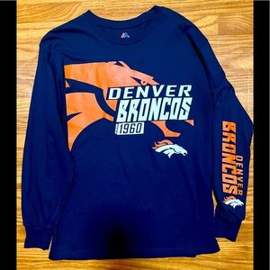 Majestic Denver Bronco’s Long Sleeve Men’s Large tee-shirt 🧡